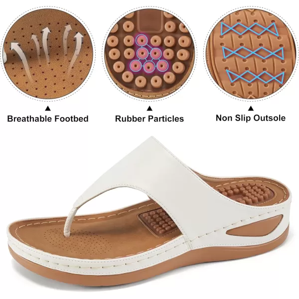 Womens Sandals Wedge Shoes: Comfortable Dressy Summer Flip Flops Casual Walking Beach Slides Sandals for Women