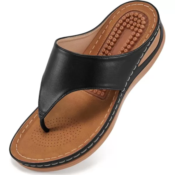 Womens Sandals Wedge Shoes: Comfortable Dressy Summer Flip Flops Casual Walking Beach Slides Sandals for Women