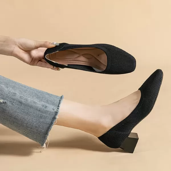 KBZone Women Pumps Pointed Toe Pump Comfortable Fashion Low Heels for Woman