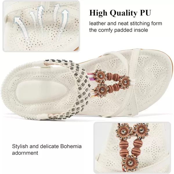 Alicegana Sandals for Women 2024 - Comfortable Dressy Summer Flat Shoes