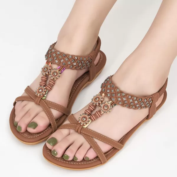 Alicegana Sandals for Women 2024 - Comfortable Dressy Summer Flat Shoes