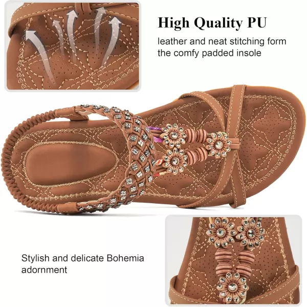 Alicegana Sandals for Women 2024 - Comfortable Dressy Summer Flat Shoes