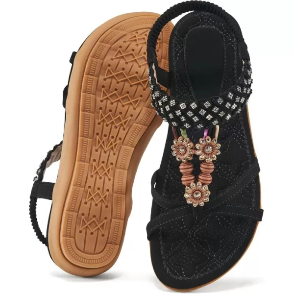 Alicegana Sandals for Women 2024 - Comfortable Dressy Summer Flat Shoes