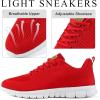 imageAlicegana Womens Sneakers Walking Shoes Comfortable Lightweight Casual Tennis Shoes Breathable Running Shoes Non SlipRed