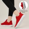 imageAlicegana Womens Sneakers Walking Shoes Comfortable Lightweight Casual Tennis Shoes Breathable Running Shoes Non SlipRed