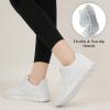 imageAlicegana Womens Sneakers Walking Shoes Comfortable Lightweight Casual Tennis Shoes Breathable Running Shoes Non SlipWhite