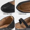 imageAlicegana Flats for Women Ballet Shoes Comfortable Dressy Slip On Flats Casual Walking Wedding Penny LoafersBlack