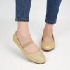 imageAlicegana Flats for Women Ballet Shoes Comfortable Dressy Slip On Flats Casual Walking Wedding Penny LoafersGold