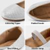 imageAlicegana Flats for Women Ballet Shoes Comfortable Dressy Slip On Flats Casual Walking Wedding Penny LoafersSilver