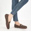 imageAlicegana Penny Loafers for Women Comfortable  Dress Casual Slip On Flat Shoes for Walking Business Work Driving OfficeDarkbrown