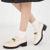 imageAlicegana Platform Loafers for Women Chunky Comfortable Penny Loafer Fashion Casual Slip On Walking ShoesBeige
