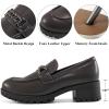 imageAlicegana Platform Loafers for Women Chunky Comfortable Penny Loafer Fashion Casual Slip On Walking ShoesCoffee