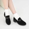 imageAlicegana Platform Loafers for Women Fashion Comfortable Suede Chunky Penny Loafer Casual Slip on Dress Business Work ShoesBlack