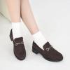 imageAlicegana Platform Loafers for Women Fashion Comfortable Suede Chunky Penny Loafer Casual Slip on Dress Business Work ShoesCoffee