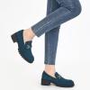 imageAlicegana Platform Loafers for Women Fashion Comfortable Suede Chunky Penny Loafer Casual Slip on Dress Business Work ShoesDarkblue