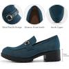 imageAlicegana Platform Loafers for Women Fashion Comfortable Suede Chunky Penny Loafer Casual Slip on Dress Business Work ShoesDarkblue
