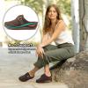 imageAlicegana Mules for Women Comfort Closed Toe Sandals Summer Slip on Wedge with Adjustable Hook LoopCoffee 702