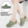 imageAlicegana Mules for Women Comfort Closed Toe Sandals Summer Slip on Wedge with Adjustable Hook LoopGreen 702