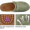 imageAlicegana Mules for Women Comfort Closed Toe Sandals Summer Slip on Wedge with Adjustable Hook LoopGreen 702