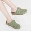 imageAlicegana Mules for Women Comfort Closed Toe Sandals Summer Slip on Wedge with Adjustable Hook LoopGreen 702