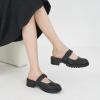 imageAlicegana Mules for Women Dressy Clogs Comfort Platform Chunky Backless Mules Slip On Work Casual Loafers Slides ShoesBlack