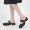 imageAlicegana Mules for Women Dressy Clogs Comfort Platform Chunky Backless Mules Slip On Work Casual Loafers Slides ShoesBlack