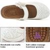 imageAlicegana Mules for Women Dressy Summer Closed Toe Sandals Casual Slip On Wedge with Adjustable Hook LoopWhite 701