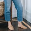 imageAlicegana Mules for Women Flats Shoes Comfortable Closed Toe Slip on Mules 2025 Dressy Business Buckle LoafersApricot