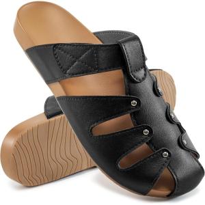imageAlicegana Closed Toe Sandals for Women 2025Black