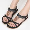 imageAlicegana Sandals for Women 2025 Dressy  Comfort Bohemian Summer Flats Ankle Elastic Strap Casual Walking Beach ShoesBlack