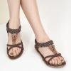 imageAlicegana Sandals for Women 2025 Dressy  Comfort Bohemian Summer Flats Ankle Elastic Strap Casual Walking Beach ShoesCoffee