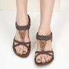 imageAlicegana Sandals for Women 2025 Dressy  Comfort Bohemian Summer Flats Ankle Elastic Strap Casual Walking Beach ShoesCoffee