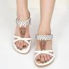 imageAlicegana Sandals for Women 2025 Dressy  Comfort Bohemian Summer Flats Ankle Elastic Strap Casual Walking Beach ShoesWhite