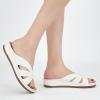 imageAlicegana Womens Sandals Wedge Shoes Dressy Summer Low Platform Slides Comfortable Walking Beach Sandals for Women 2025White