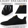 imageAlicegana Womens Sneakers Tennis Shoes Lightweight Non Slip Casual Walking RunningBlack