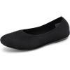 imageWomens Ballet Flat Dressy Casual Knit Shoes Round Toe Women Mesh FlatsL19black