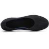 imageWomens Ballet Flat Dressy Casual Knit Shoes Round Toe Women Mesh FlatsL19black