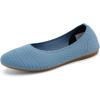 imageWomens Ballet Flat Dressy Casual Knit Shoes Round Toe Women Mesh FlatsL19blue