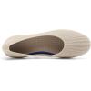 imageWomens Ballet Flat Dressy Casual Knit Shoes Round Toe Women Mesh FlatsL19khaki