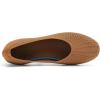 imageWomens Ballet Flat Dressy Casual Knit Shoes Round Toe Women Mesh FlatsL19light Brown