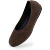imageWomens Ballet Flat Dressy Casual Knit Shoes Round Toe Women Mesh FlatsDark Brown