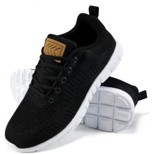 imageAlicegana Womens Sneakers Tennis Shoes Lightweight Non Slip Casual Walking RunningBlack