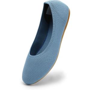 imageWomens Ballet Flat Dressy Casual Knit Shoes Round Toe Women Mesh FlatsL19blue
