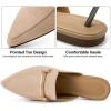 imageAlicegana Mules for Women Dressy Flats Comfortable Pointed Toe Slingback Flats Business Casual Slip On Shoes Backless LoafersApricot