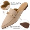 imageAlicegana Mules for Women Dressy Flats Comfortable Pointed Toe Slingback Flats Business Casual Slip On Shoes Backless LoafersApricot