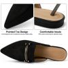 imageAlicegana Mules for Women Dressy Flats Comfortable Pointed Toe Slingback Flats Business Casual Slip On Shoes Backless LoafersBlack