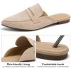 imageAlicegana Mules for Women Slingback Flats Pointed Toe Business Casual Shoes Comfortable Suede Dressy Work Backless LoafersApricot