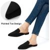 imageAlicegana Mules for Women Slingback Flats Pointed Toe Business Casual Shoes Comfortable Suede Dressy Work Backless LoafersBlack