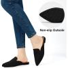 imageAlicegana Mules for Women Slingback Flats Pointed Toe Business Casual Shoes Comfortable Suede Dressy Work Backless LoafersBlack