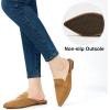 imageAlicegana Mules for Women Slingback Flats Pointed Toe Business Casual Shoes Comfortable Suede Dressy Work Backless LoafersBrown